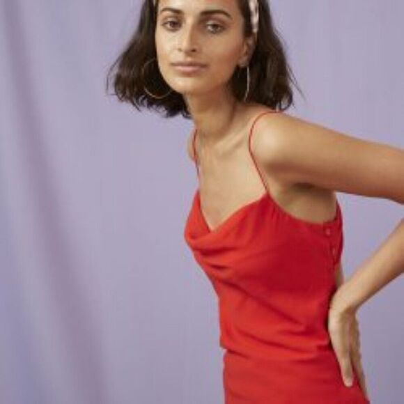 Finders Keepers Nostalgia Midi Slip Dress 20190362 Women's Red Size 8 NWT - Picture 7 of 16